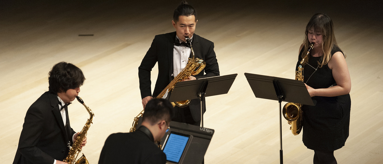 saxophonist performing on stage