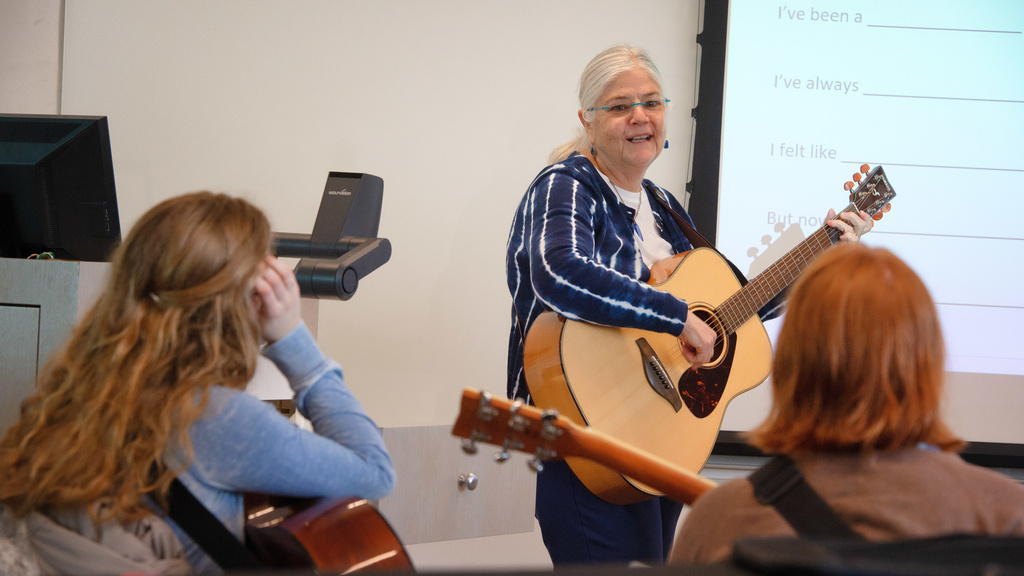 Joey Walker teaches MUS-2672 Music Foundations in Therapy II